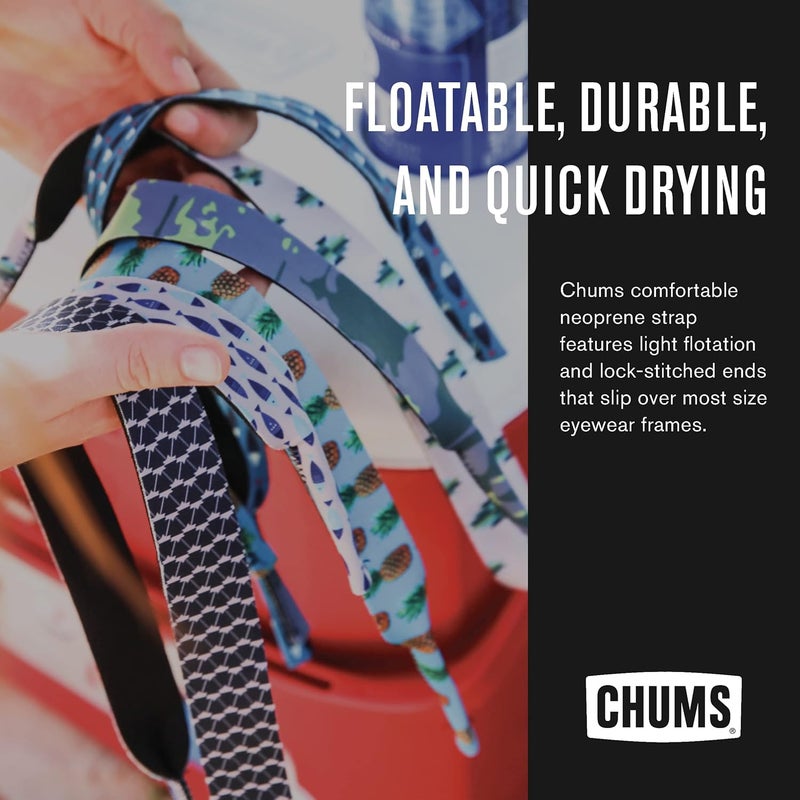 Chums Neoprene Classic Eyewear Retainer - Durable Floating Sunglasses Sport Strap in Black - Image 2